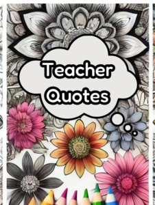 Teacher Quotes coloring book-printable games