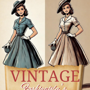 Vintage Fashion coloring book printablegames